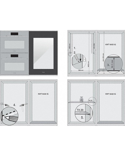 Винный шкаф встроенный Miele KWT 6422 iG OBSW