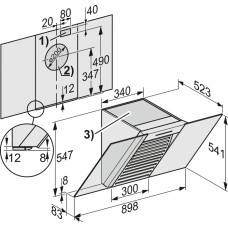 Витяжка настінна Miele  DA 6096 W чорний обсидіан