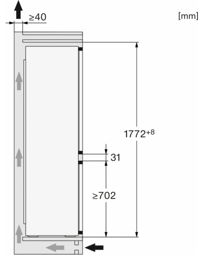 Холодильник вбудований  Miele KDN 7724 E Active