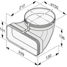 З'єднувальний елемент повітроводу Miele DFK-AK 90