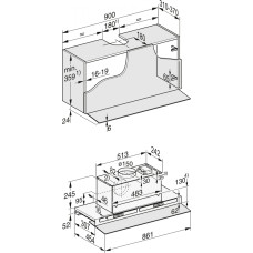 Витяжка кухонна вбудована Miele DAS 4940