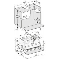 Витяжка кухонна вбудована Miele DAS 4640