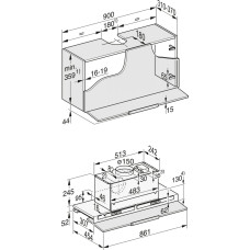 Витяжка кухонна вбудована Miele DAS 8930