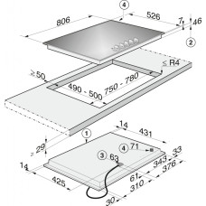 Варильна поверхня газова Miele KM 3034-1 EDST